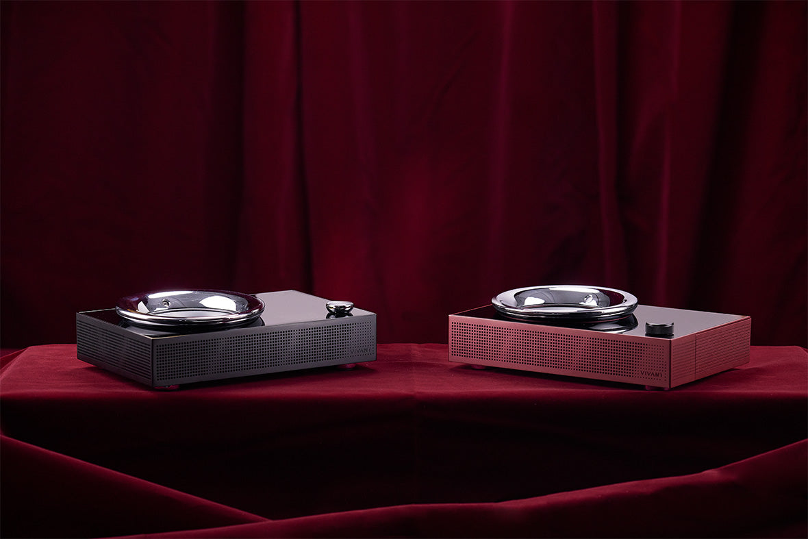 Titan Portable Electronic Decanter Chiller - Burgundy Red, Black - VIVANT Wine Collection