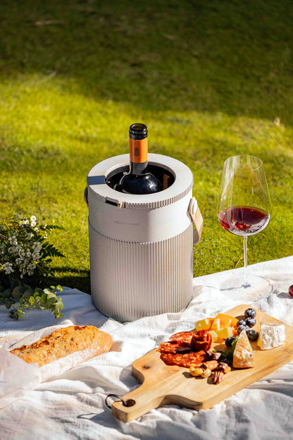 Lyra Adjustable Wine Bottle Active Cooler - Color Grey - Petit VIVANT Collection