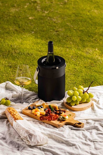 Lyra Adjustable Wine Bottle Active Cooler - Color Black - Petit VIVANT Collection